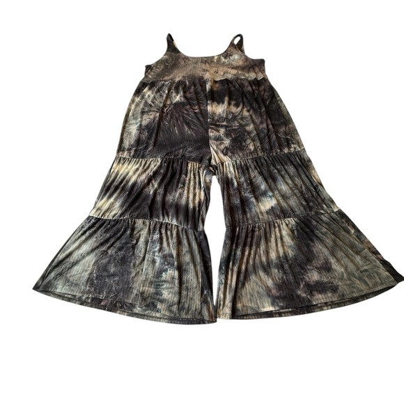 Black Pull On Oversized Jumper Palazzo One Piece Tie Dye Boho Hippie Slouchy 3X - Picture 9 of 16